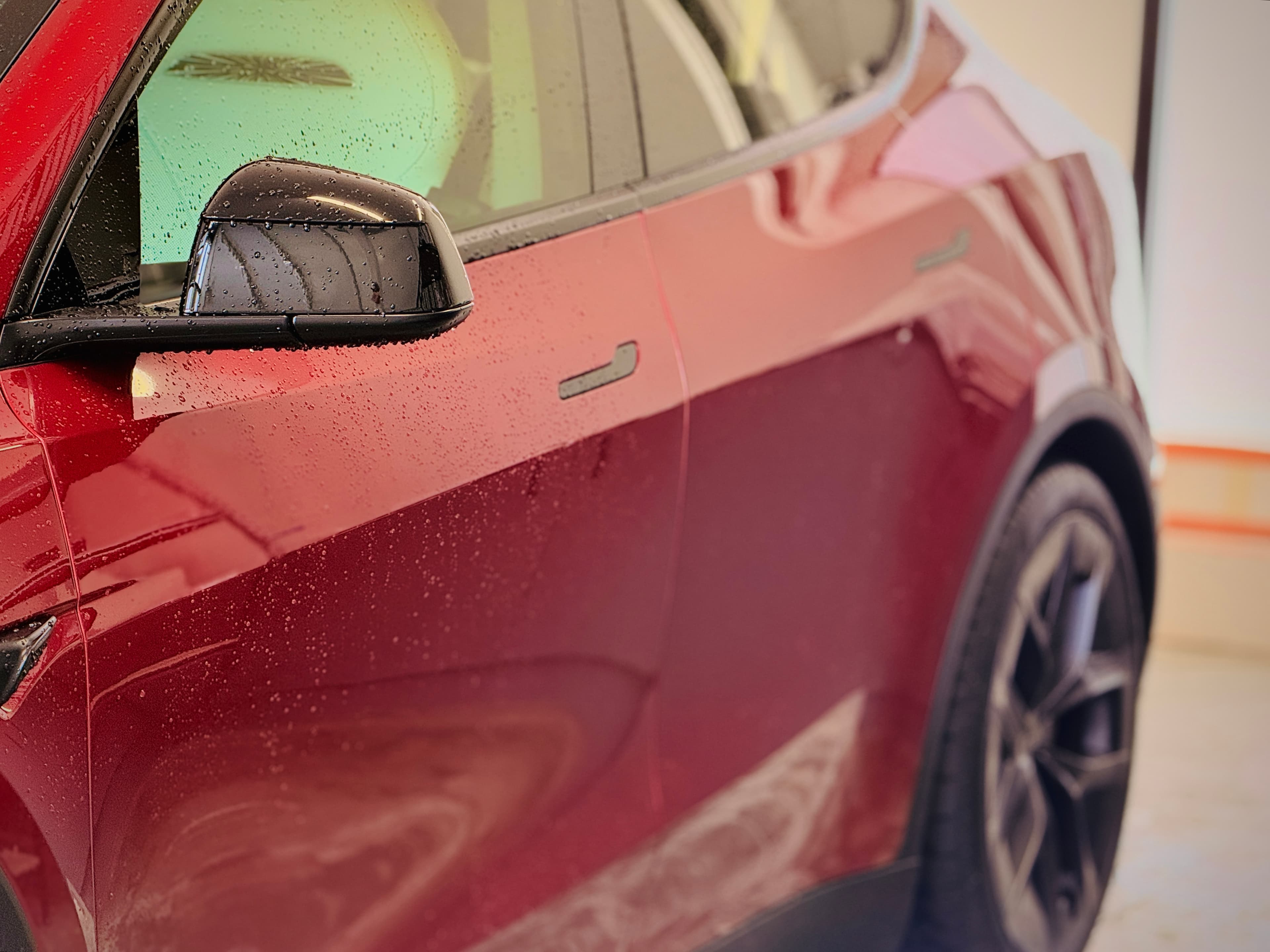 Tesla Model Y Red Clear PPF